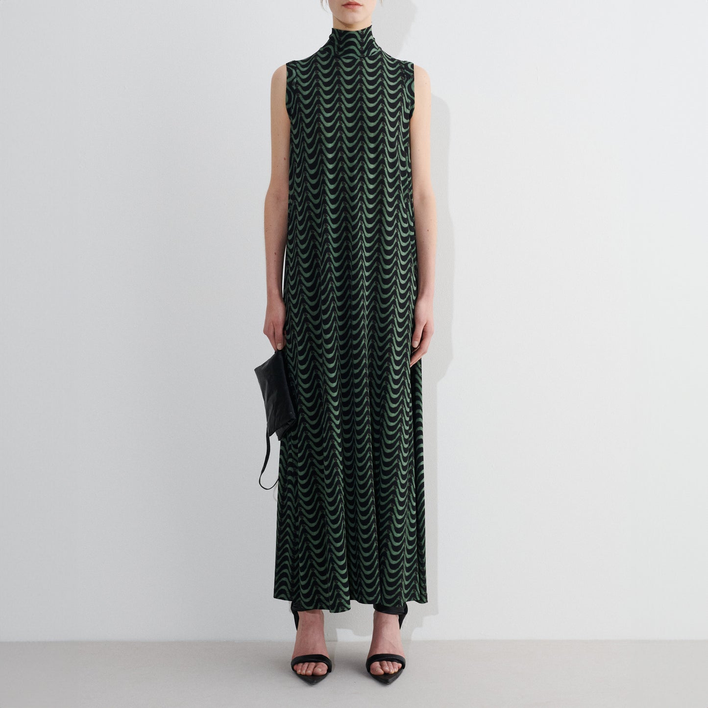 Dawa Jersey Dress in Sage Waves