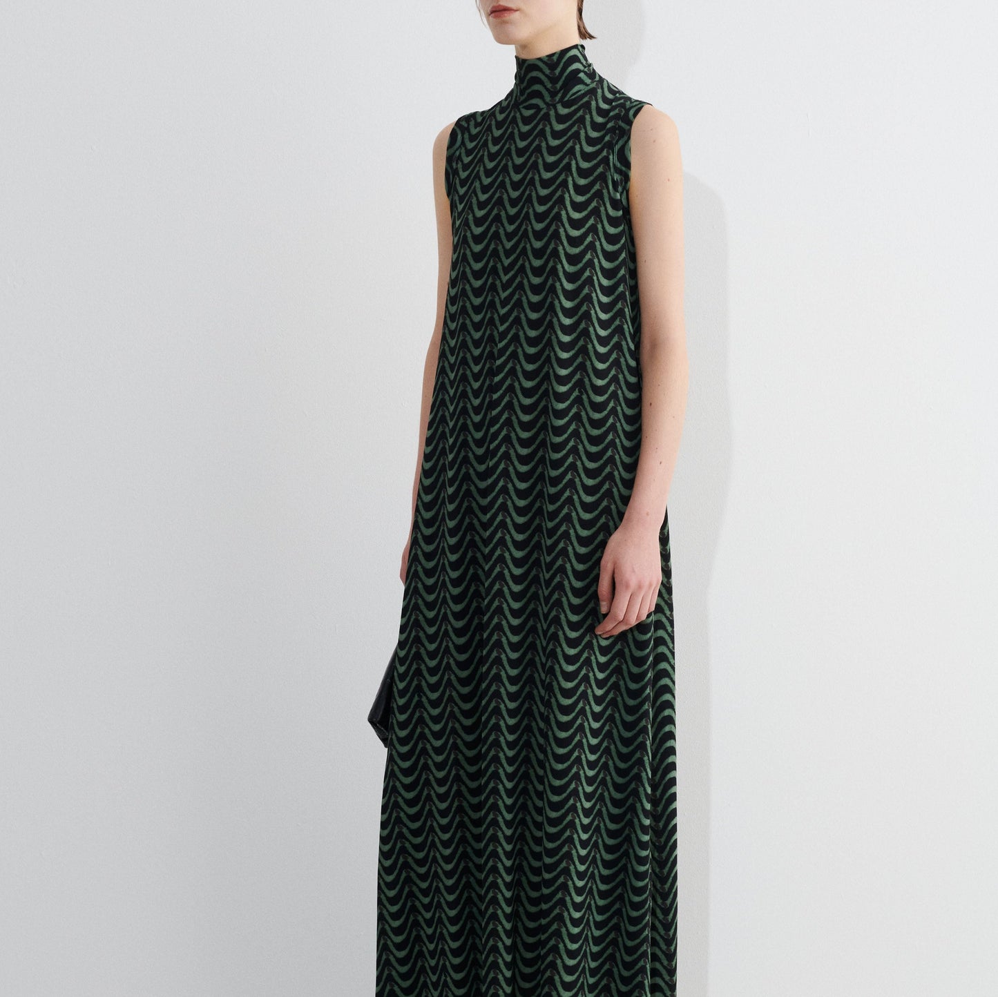 Dawa Jersey Dress in Sage Waves