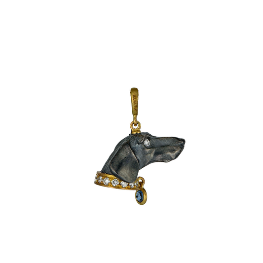 Cane Pendant in Silver & Gold