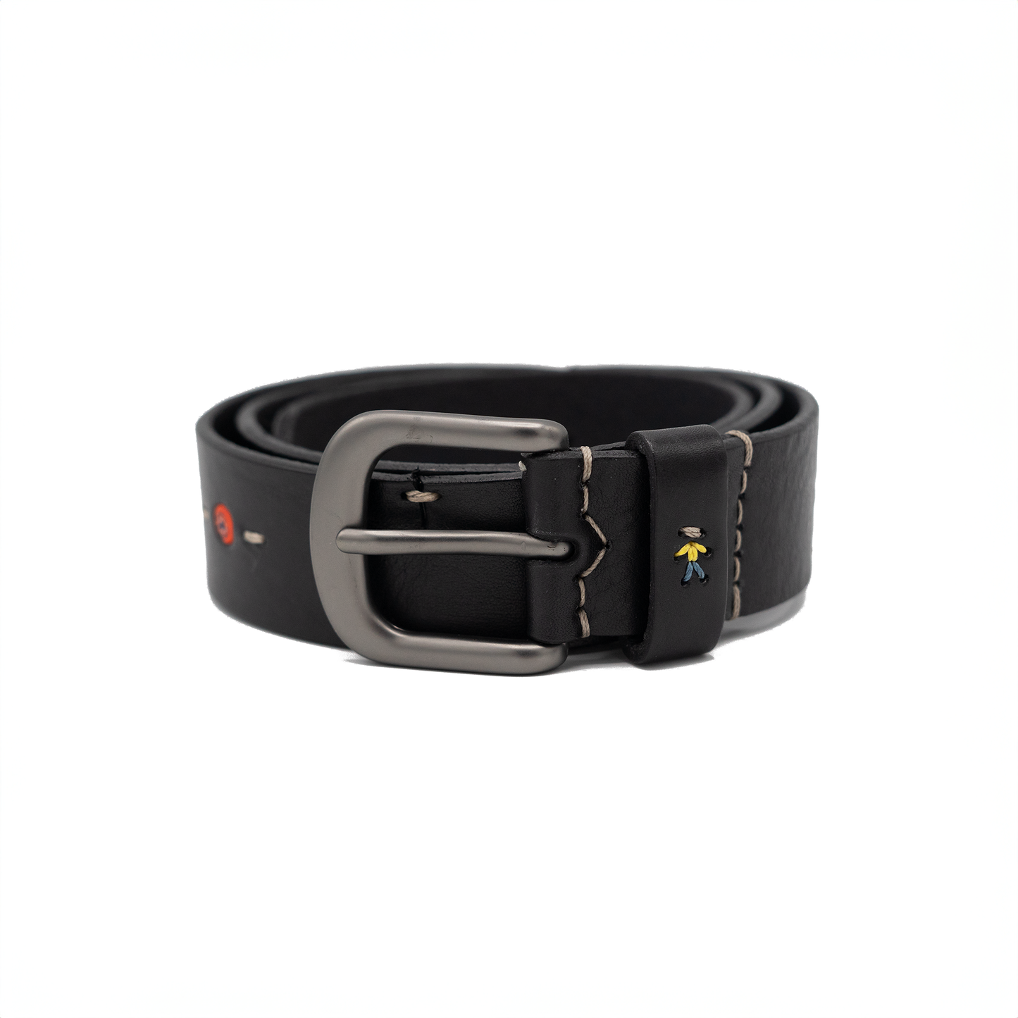 Pizzico Leather Belt in Black