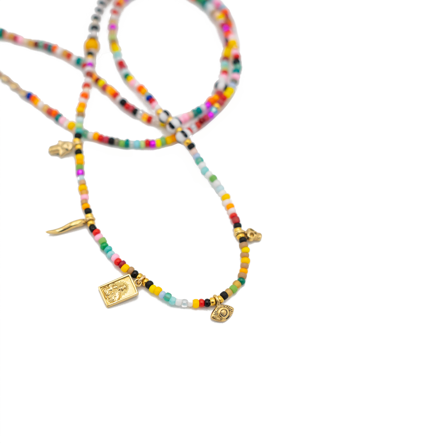 Rainbow Laloba Charm Necklace