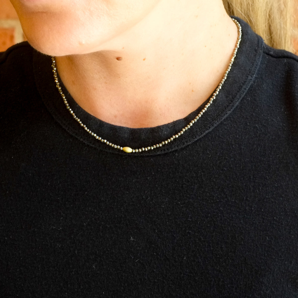Pyrite Beaded Necklace
