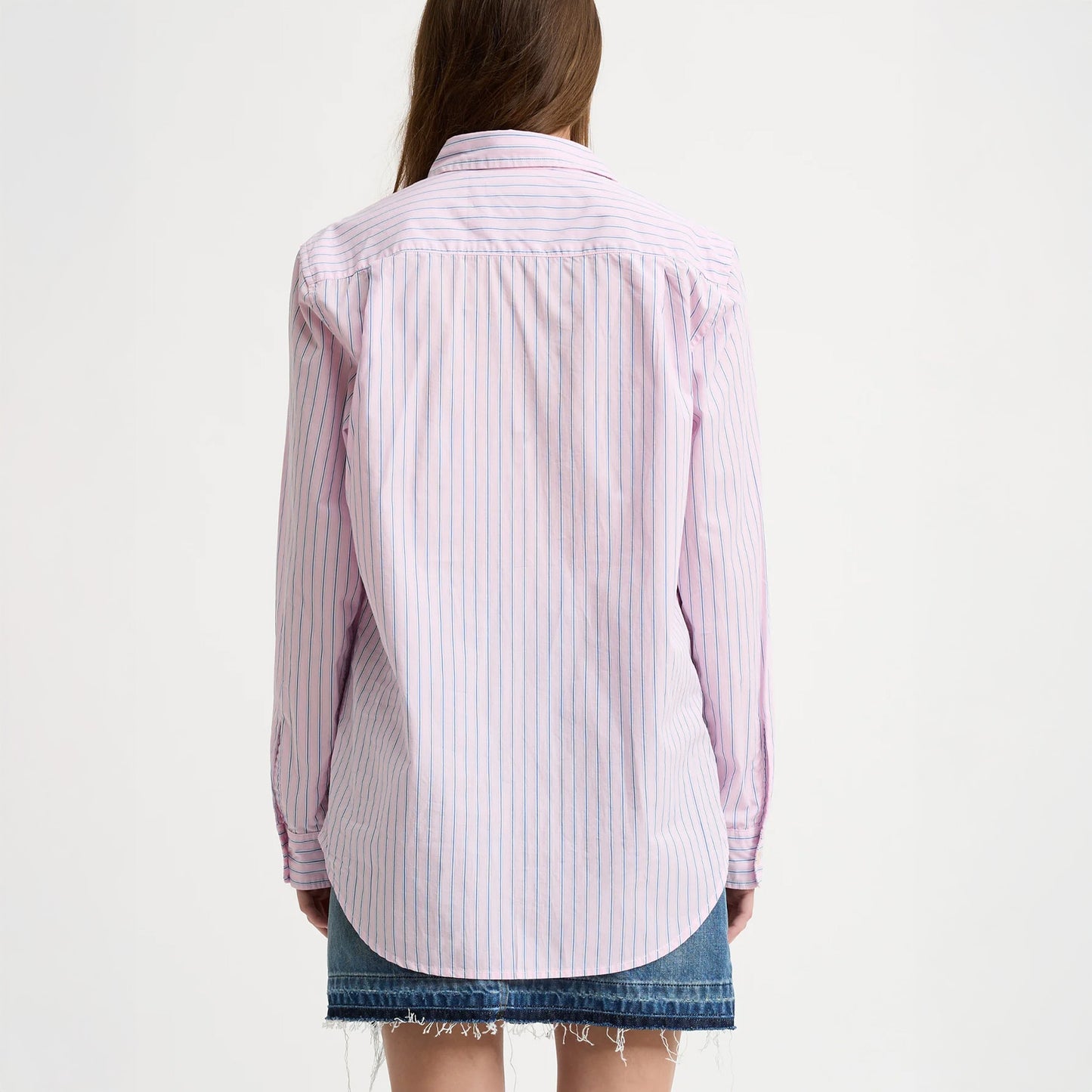 Boyfriend Shirt in Pink Stripe