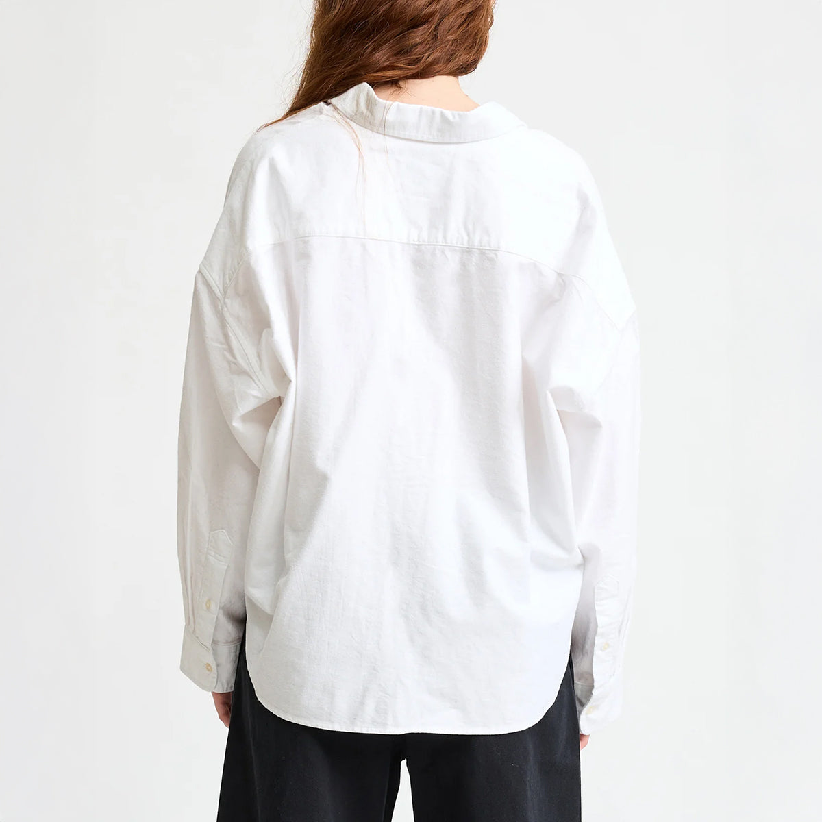 Cropped Button Up in White