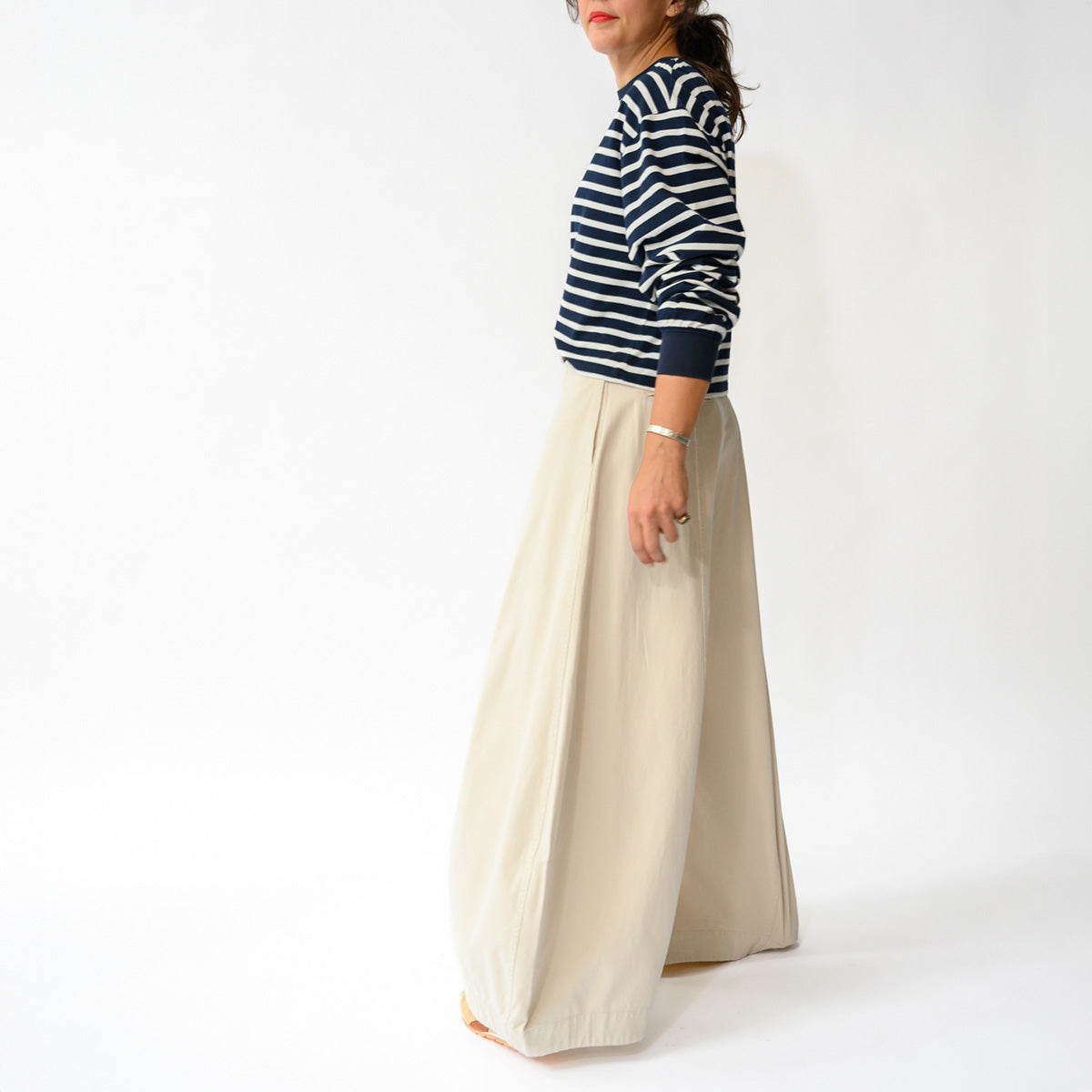 Victoria Chino in Putty White