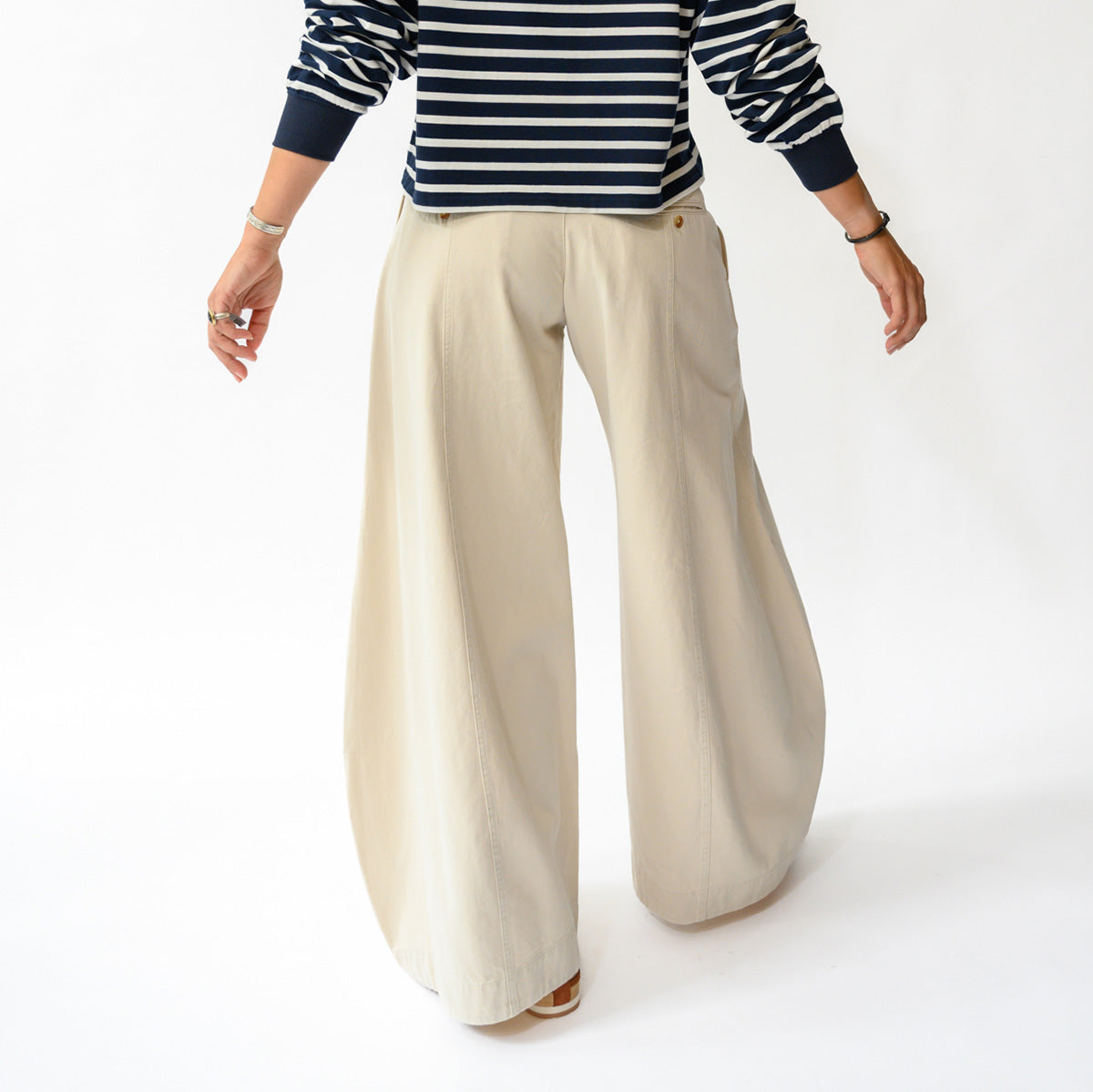 Victoria Chino in Putty White