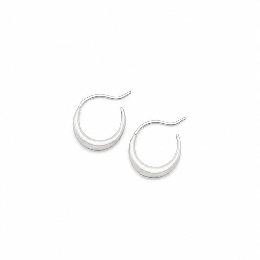 Small Sade Hoops in Silver