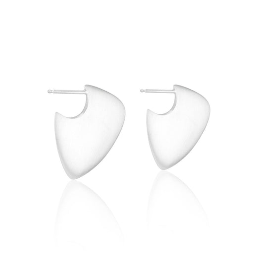 Medium Kerang Hoops in Silver