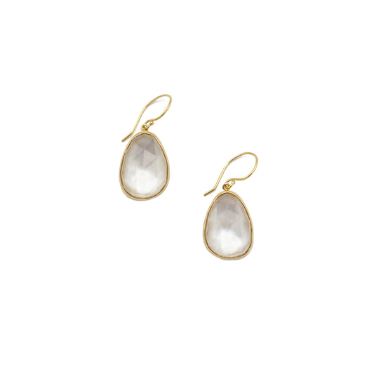 Rock Crystal & Mother of Pearl Earrings