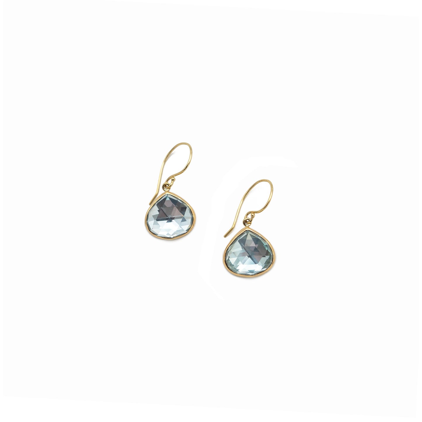 Sky Blue Topaz Lotus Earrings