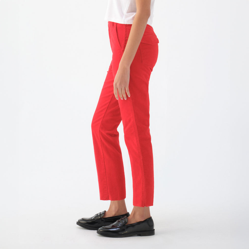 Corduroy Easy Army Trouser in Luscious Red