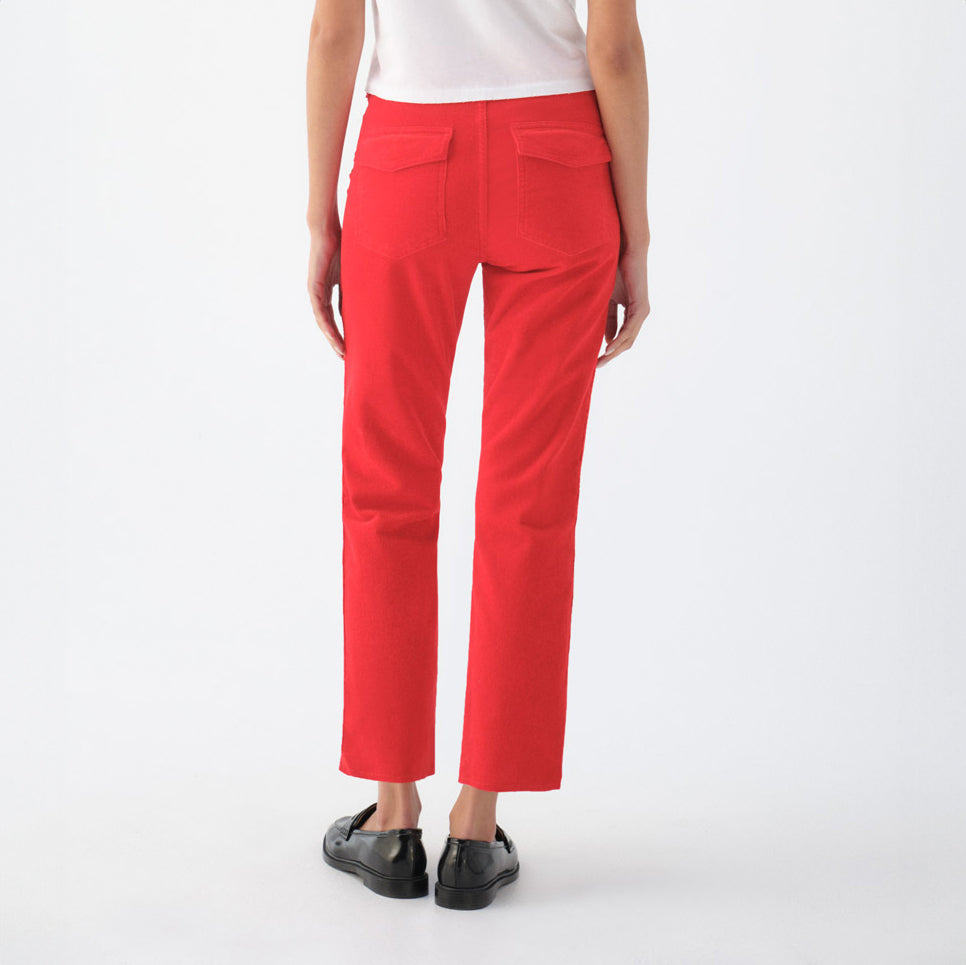 Corduroy Easy Army Trouser in Luscious Red