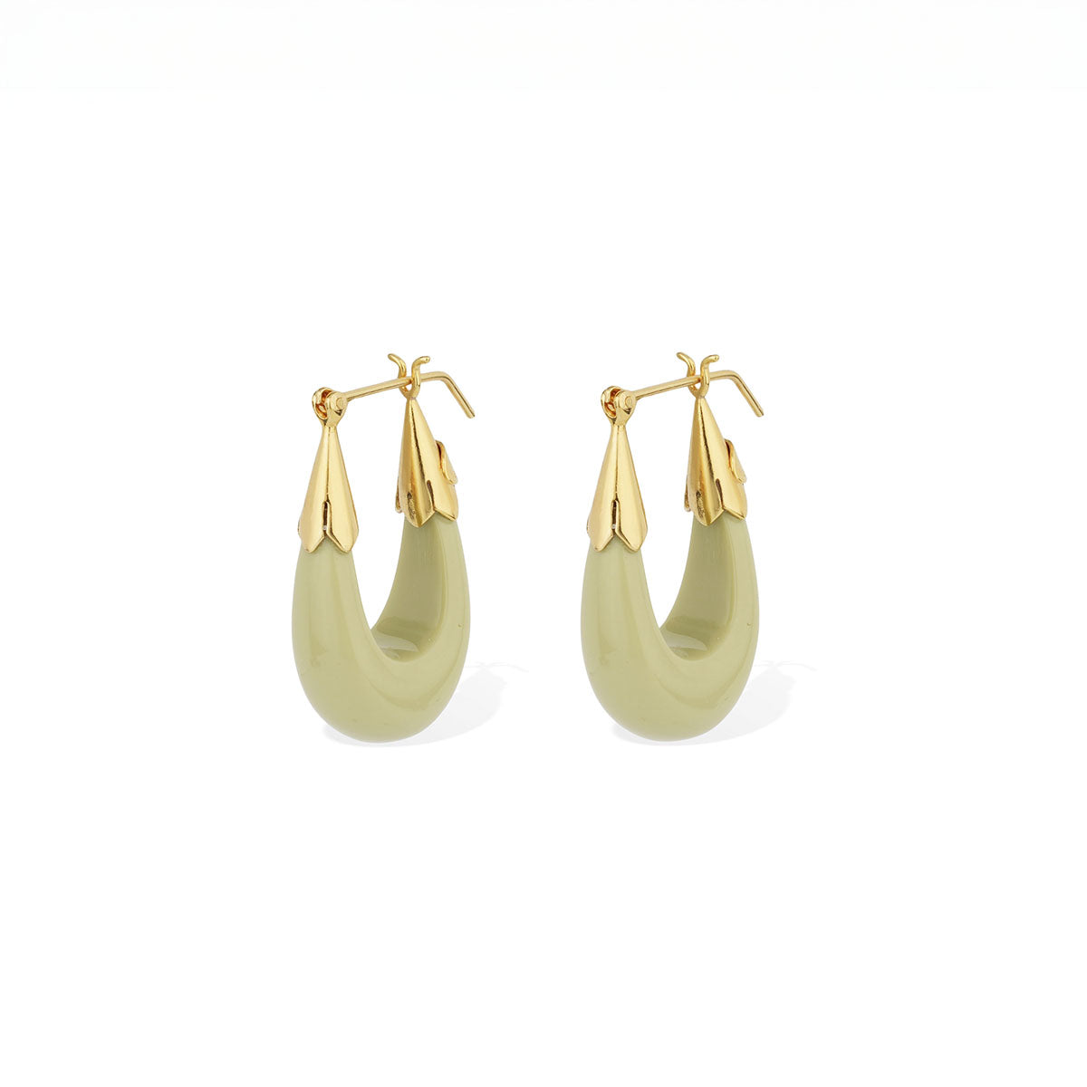 Ecume Earrings in Light Green