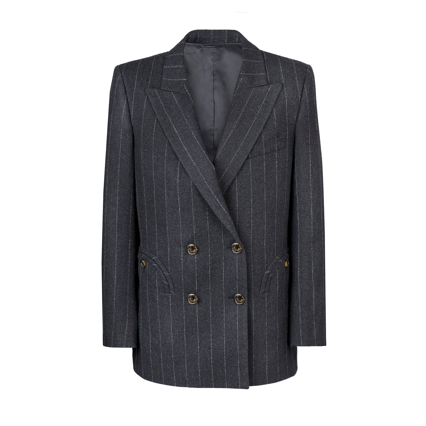 Ferien Everynight Blazer in Grey Pinstripe