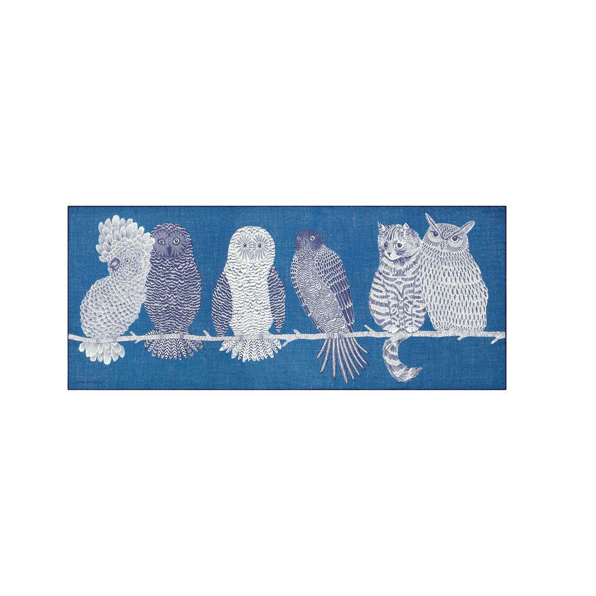 Chouette Scarf in Blue