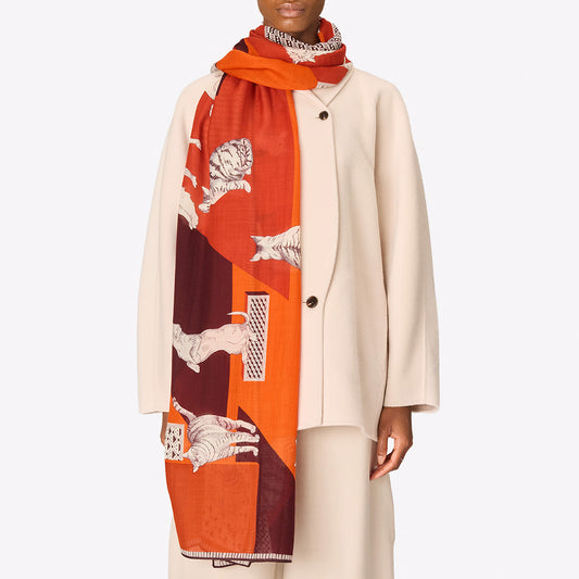 Les Cheris Scarf in Red