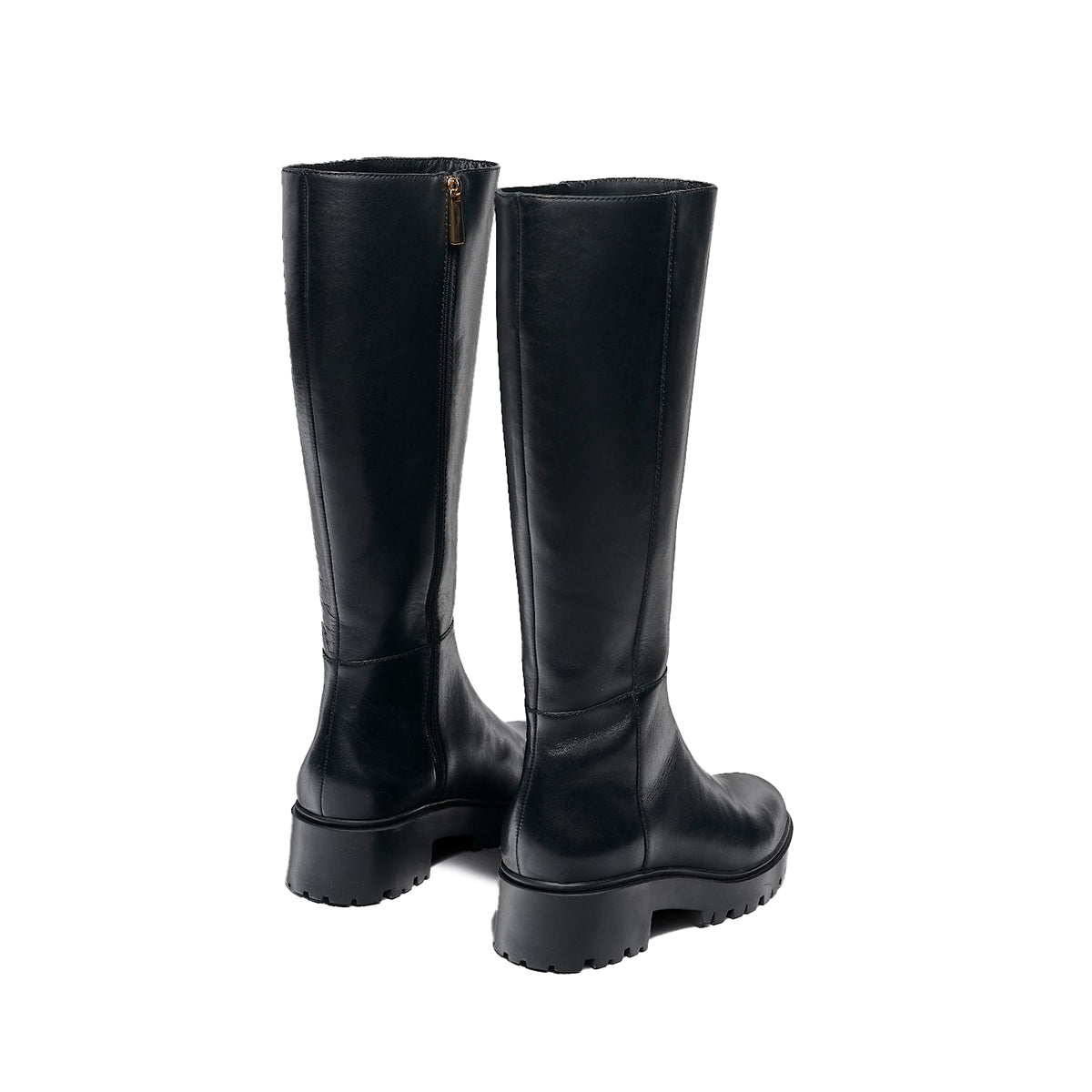 Elizabeth Tall Leather Boot in Black