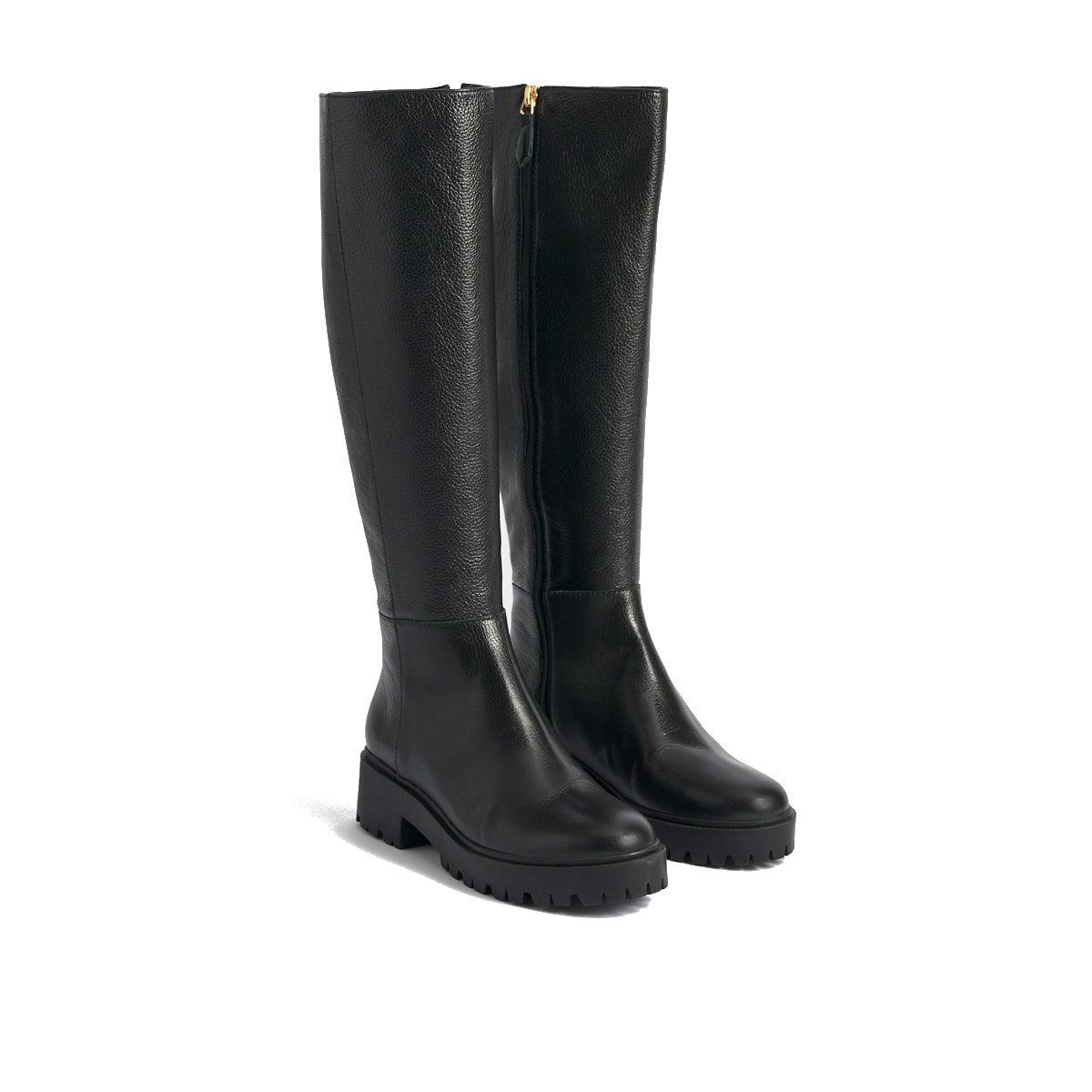 Elizabeth Tall Leather Boot in Black