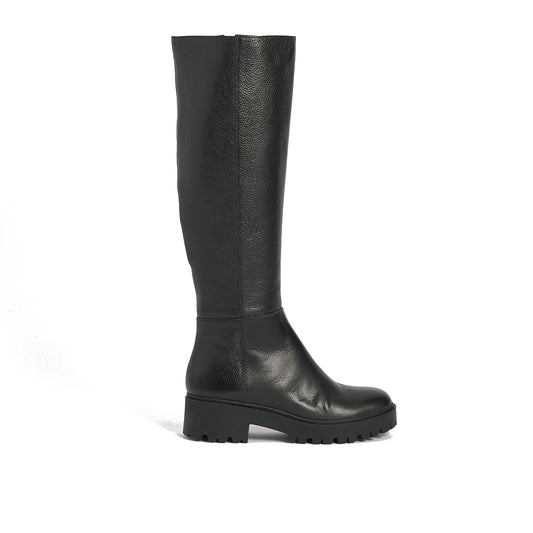 Elizabeth Tall Leather Boot in Black