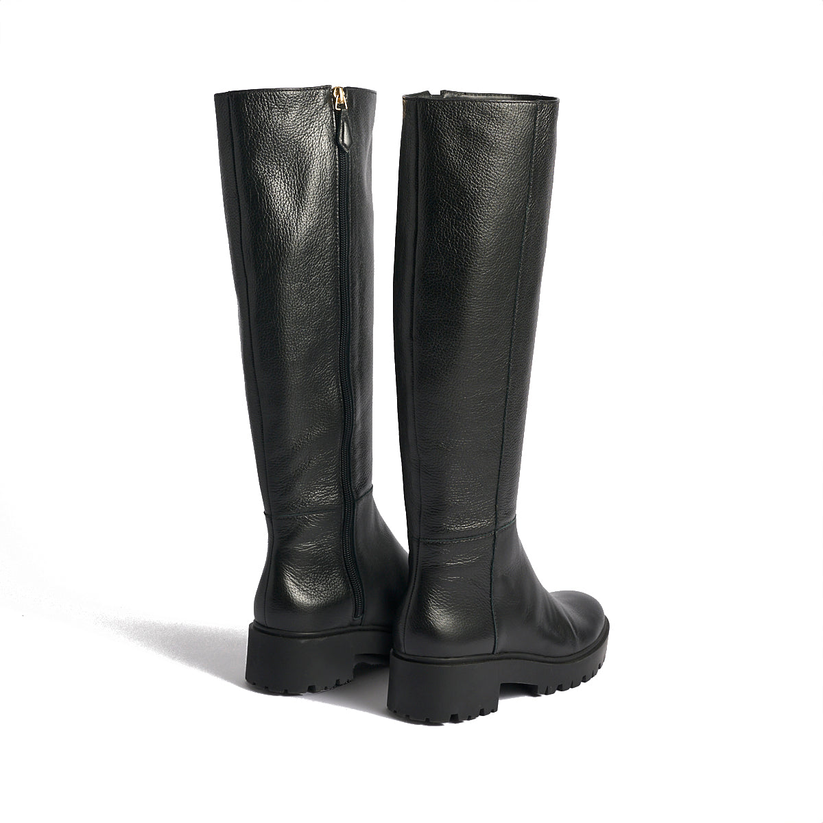 Elizabeth Tall Leather Boot in Black