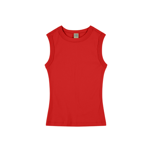 Esme Crew Tank in Audrey Red