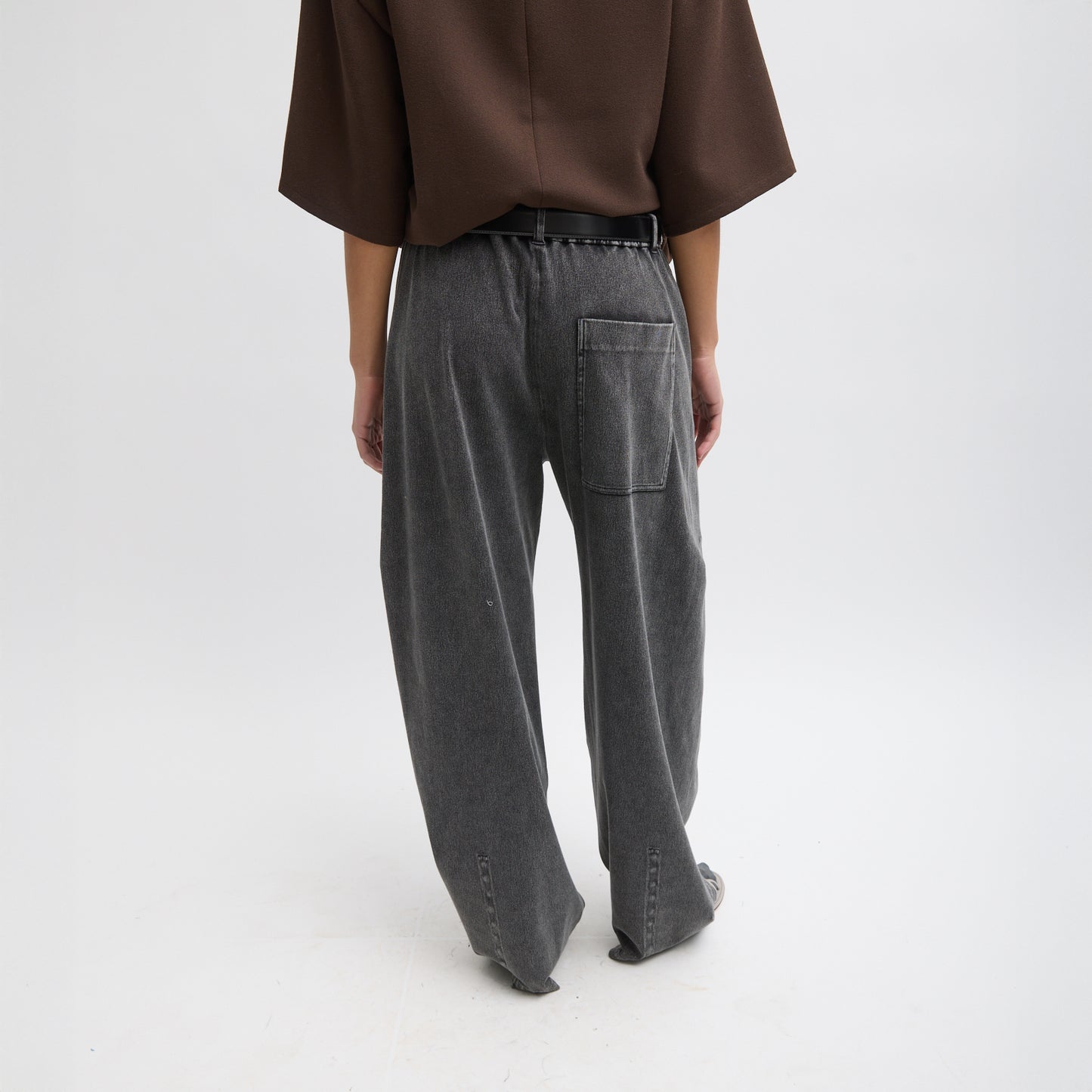 Knit Winslow Pant in Black Stretch Denim