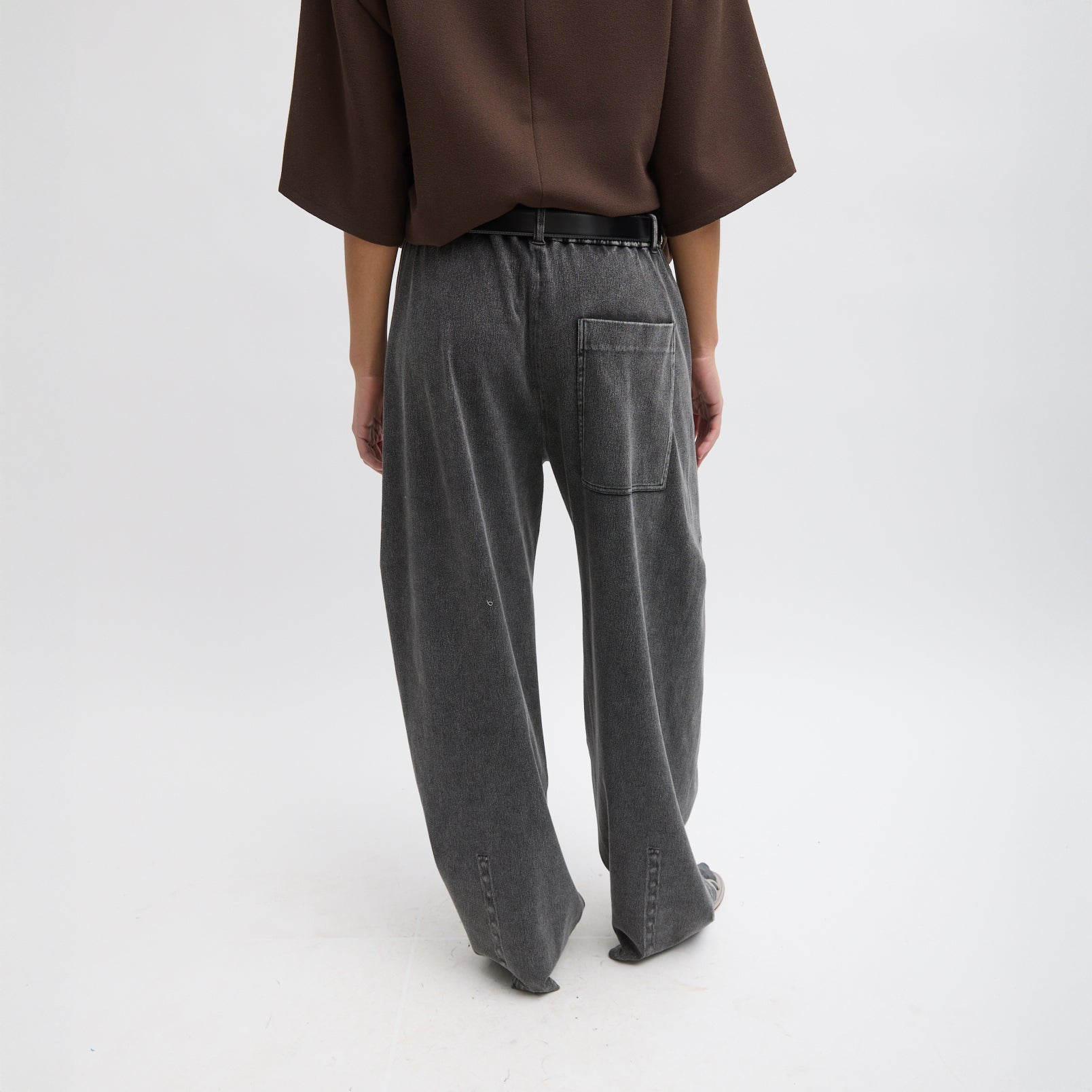 Knit Winslow Pant in Black Stretch Denim