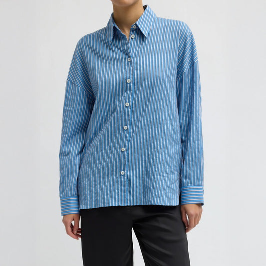 Edmund Stripe Shirt in Blue Multi