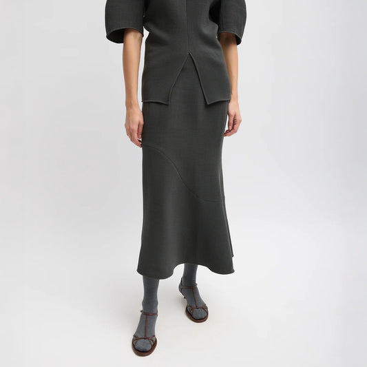 Marte Fluid Skirt in Dark Grey