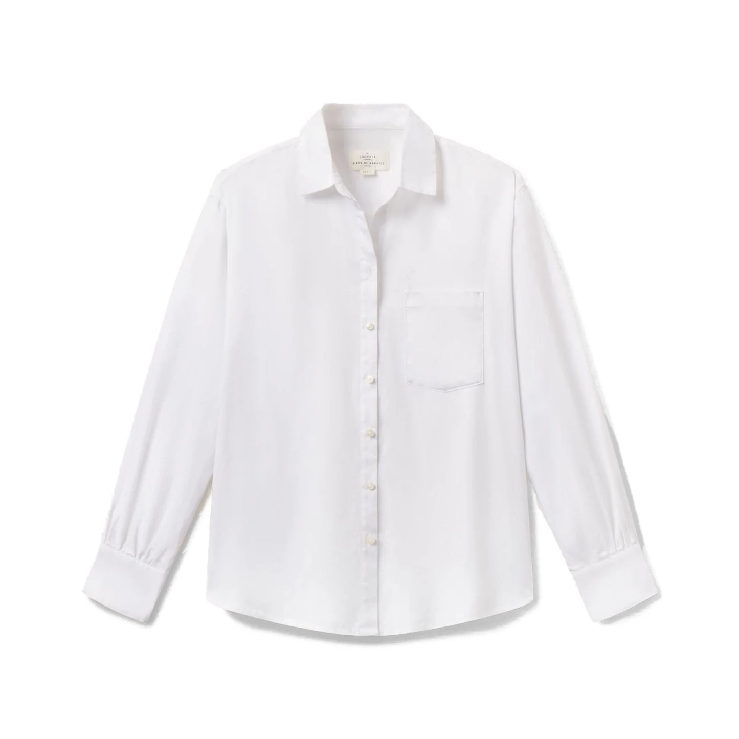 Blake Oversized Blouse in White Twill