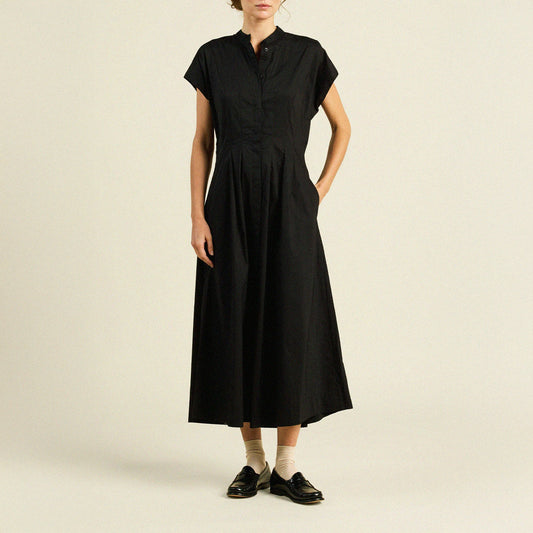 James Poplin Dress in Black