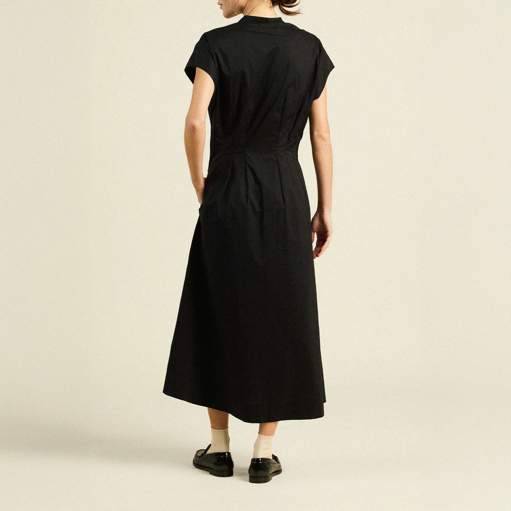 James Poplin Dress in Black