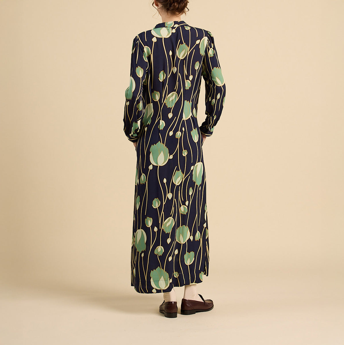 Harper Shirt Dress in Jade Tulip