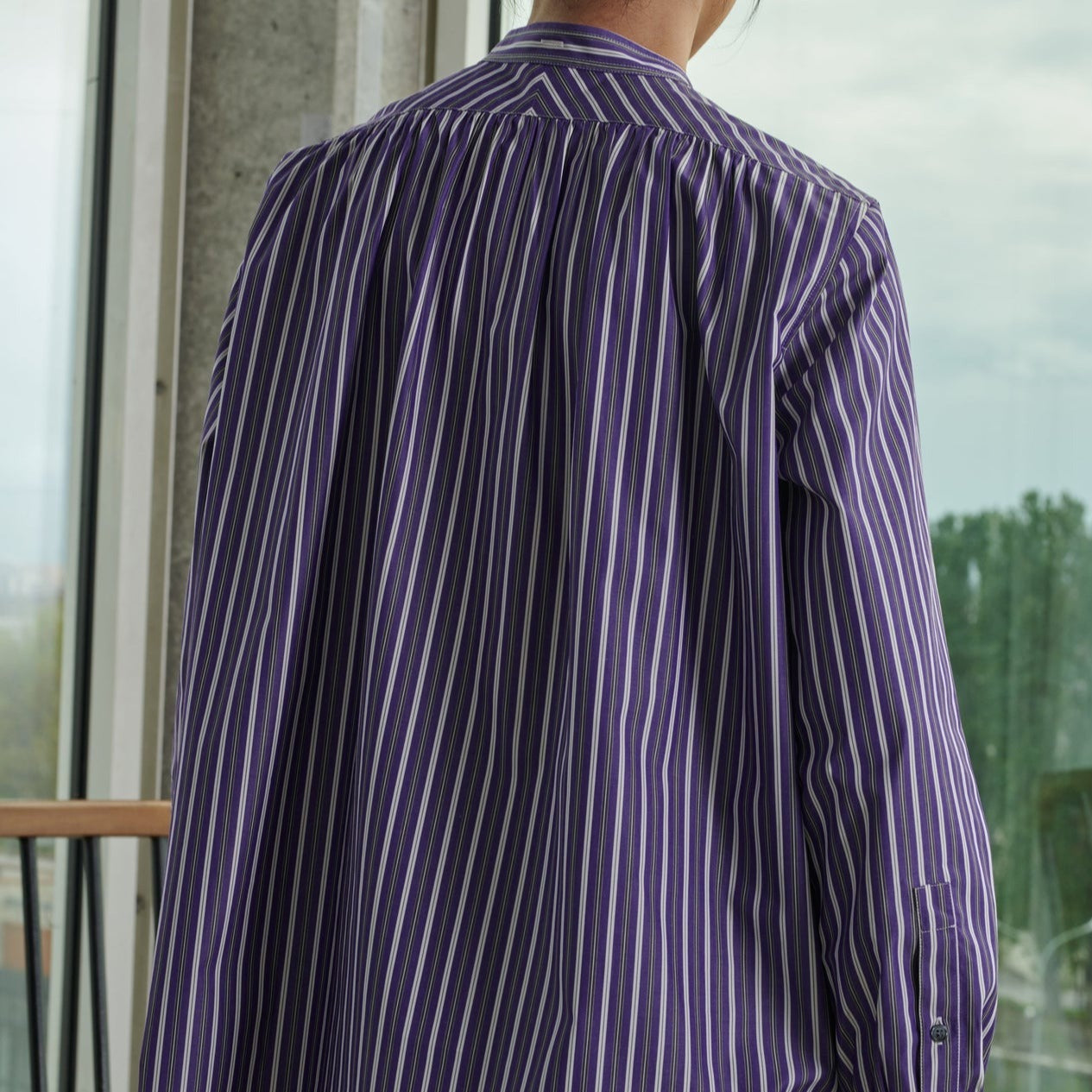 Franchise Striped Shirt in Violet