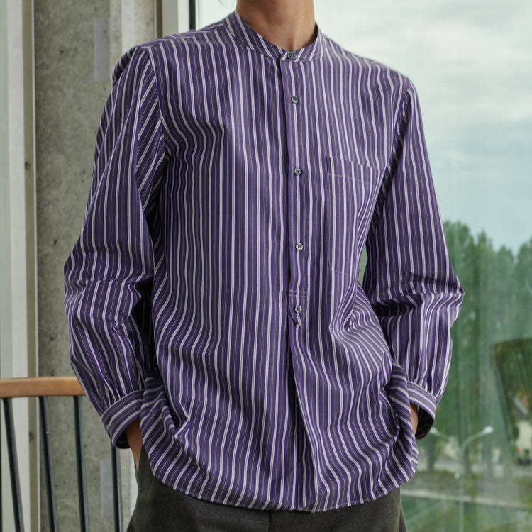 Franchise Striped Shirt in Violet