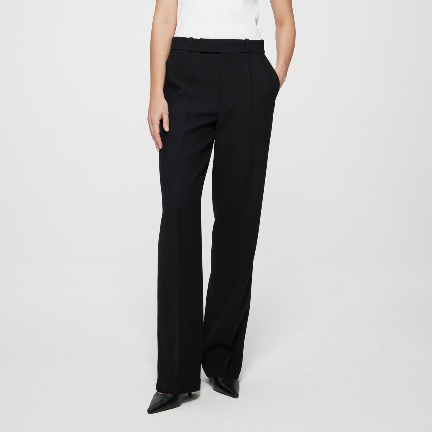 Straight Leg Trouser in Black