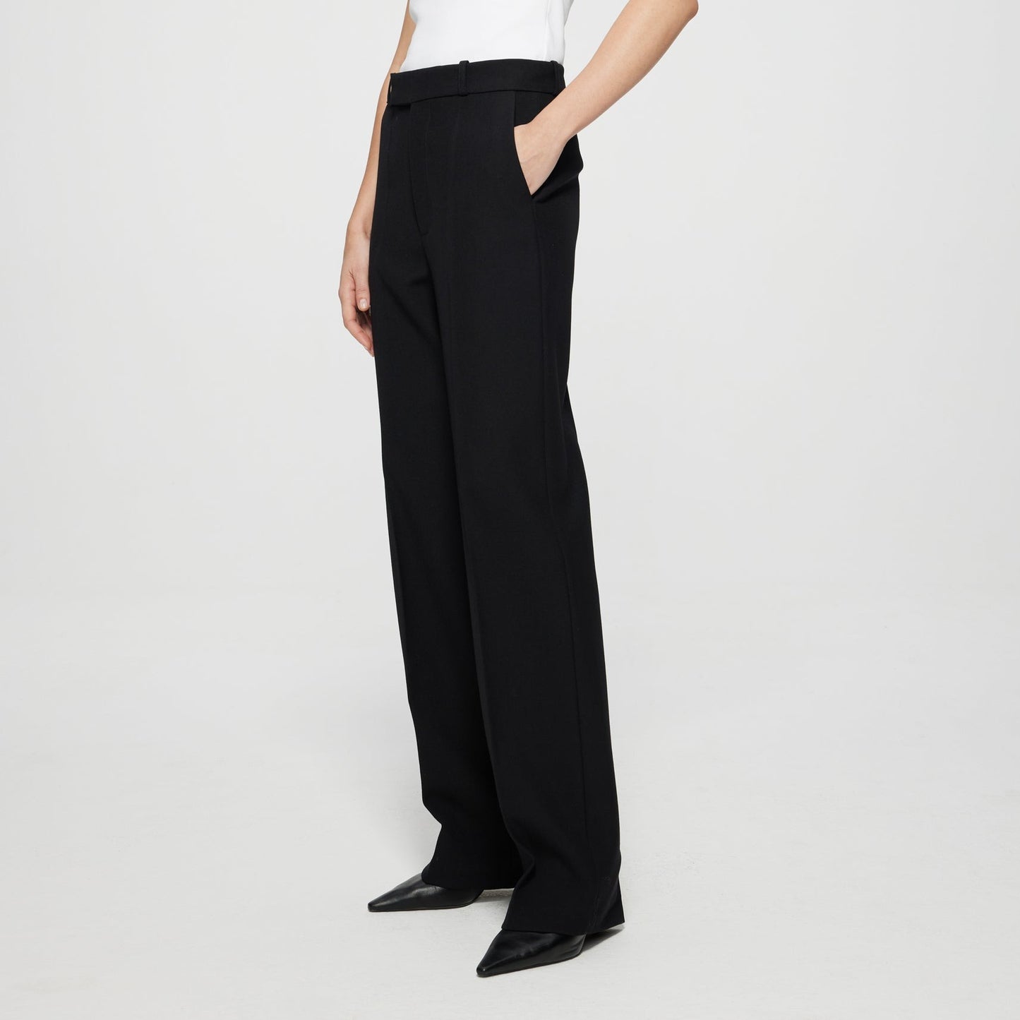 Straight Leg Trouser in Black