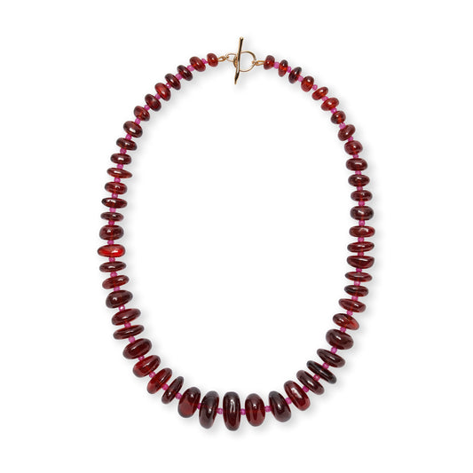 Garnet Necklace with Pink Sapphires