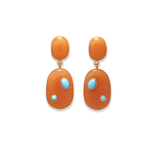 Satsuma Earrings in Orange