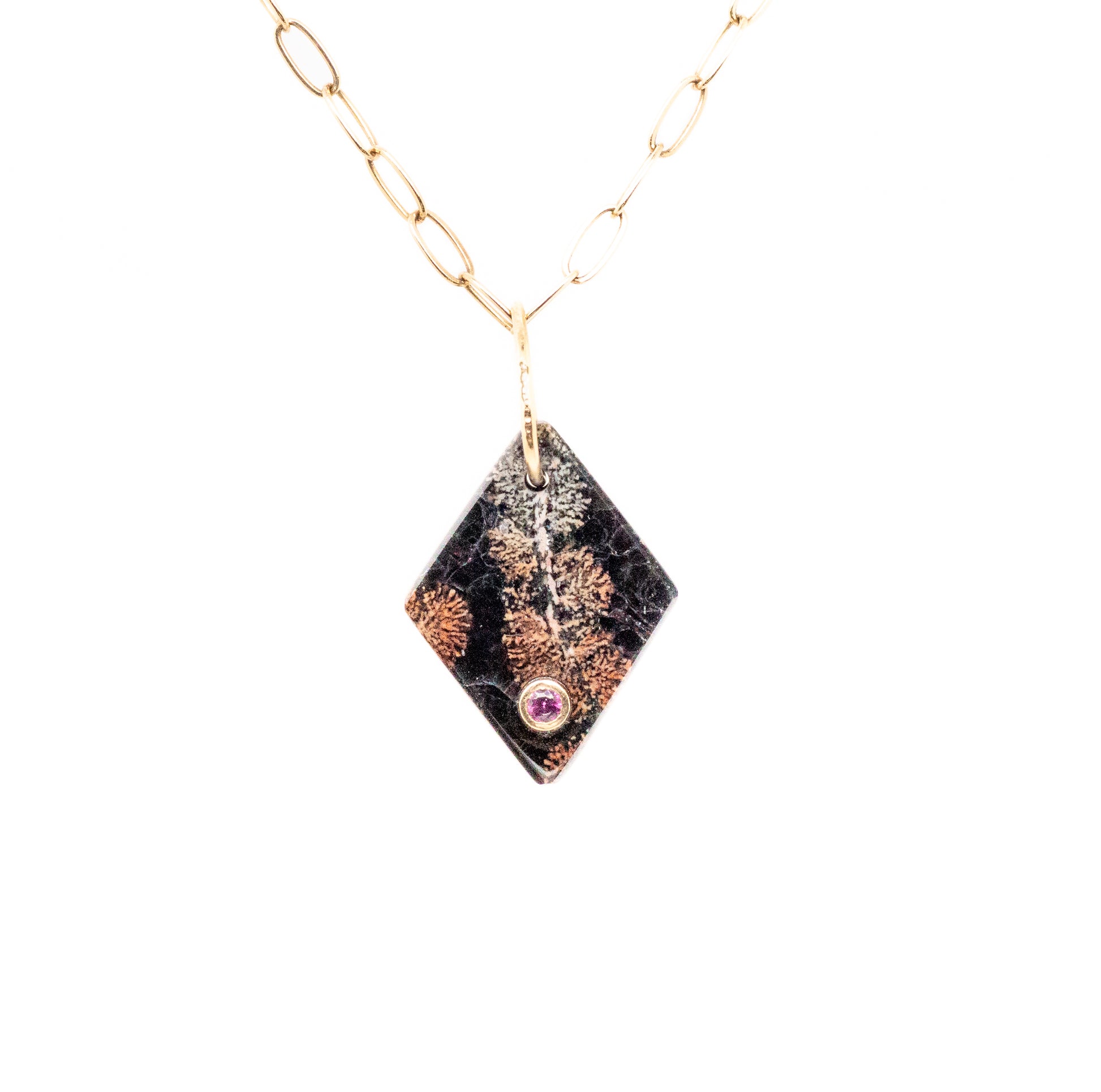 Firework Obsidian Diamond Charm