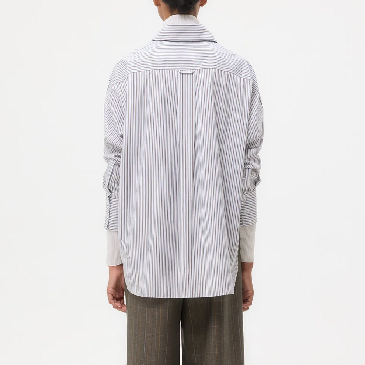 Big Joe Blouse in Baby Blue/Chocolate