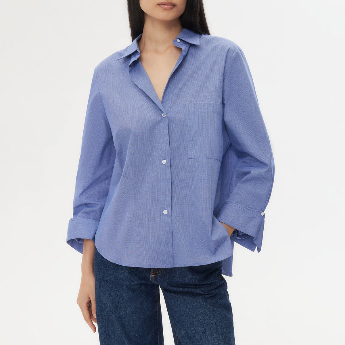 Next Morning Shirt in White and Navy