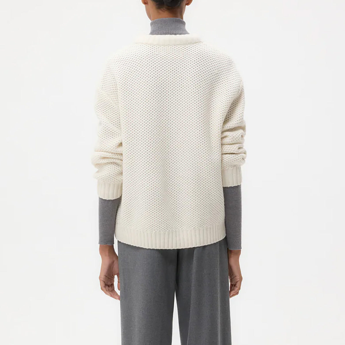 Waffle Thermal in Ivory Cashmere