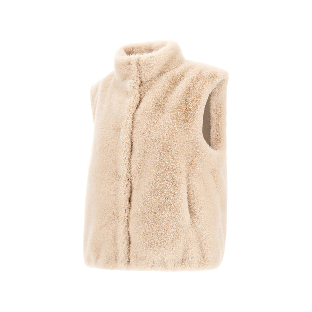 Faux Fur Vest in Chantilly