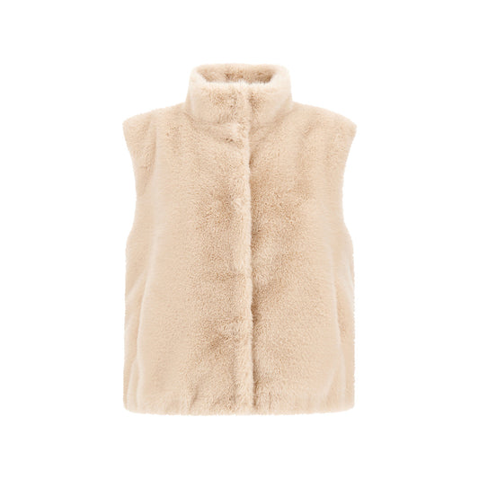 Faux Fur Vest in Chantilly