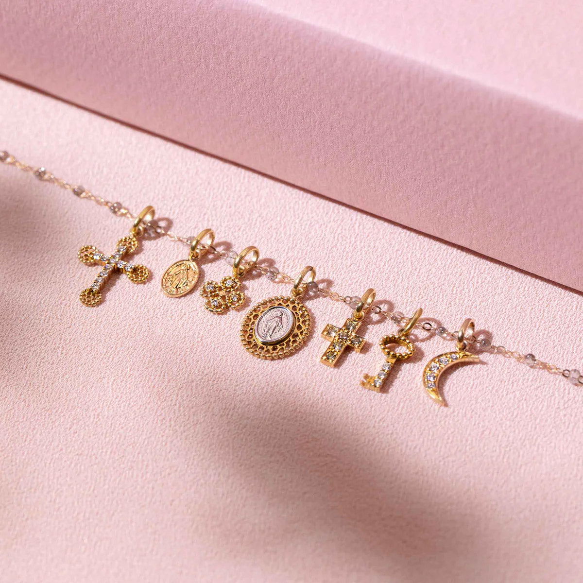 Cross Diamond Pendant in Yellow Gold