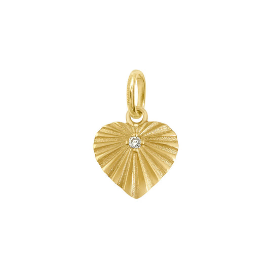 Heart Lumiere Pendant in Yellow Gold