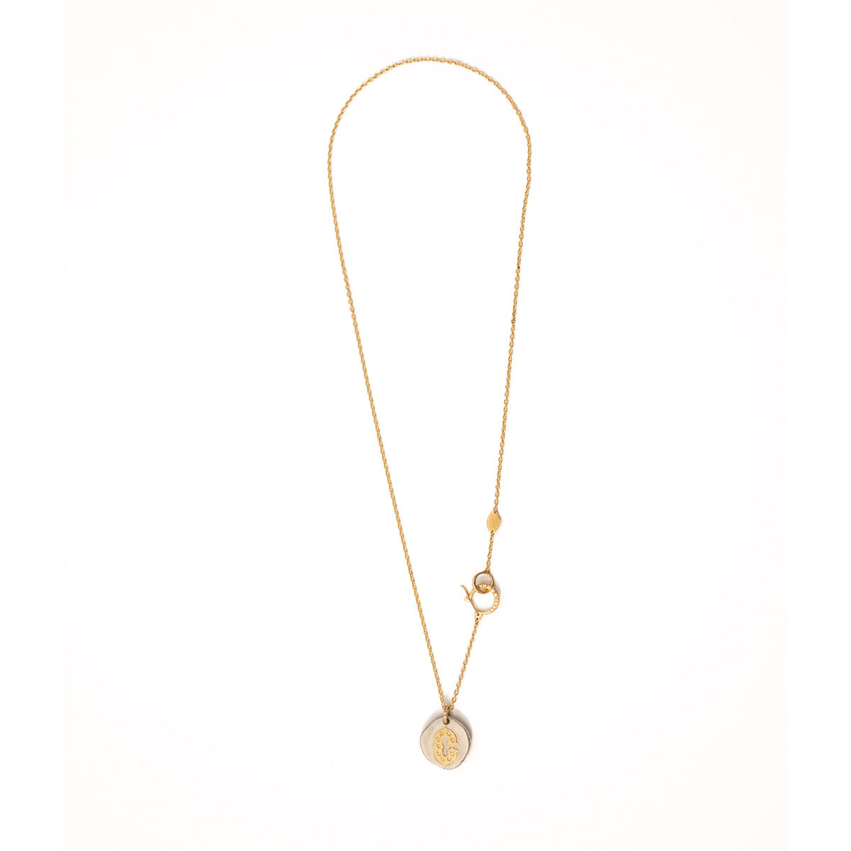 Silver "C" Initial Pendant with Diamonds