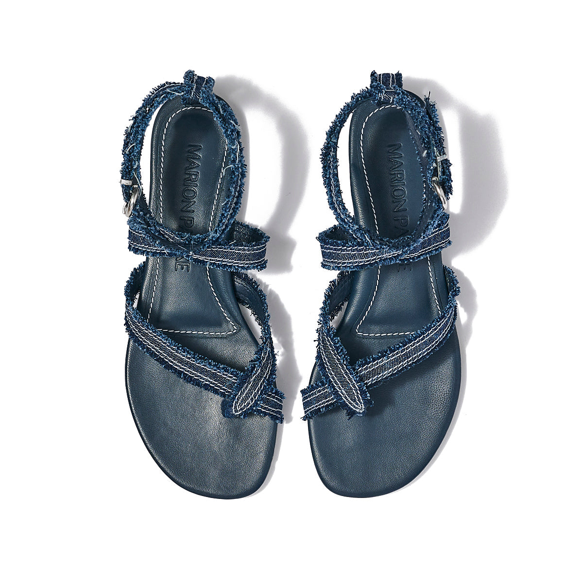 Geri Sandal in Navy Denim