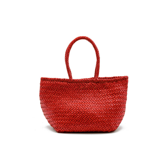 Grace Small Basket Bag in Red